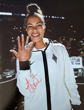 ALYSHA CLARK Signed 8.5 x 11 Photo Autographed Basketball WNBA Las Vegas Aces