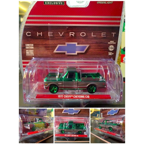 Greenlight 1:64 Chevrolet Cheyenne C10 1972 - Pick-up Noir - Modèle Collection Boîte Fermée