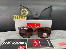 RAY-BAN Justin RB4165 Tortoiseshell Frame Polarized Brown Gradient Sunglasses