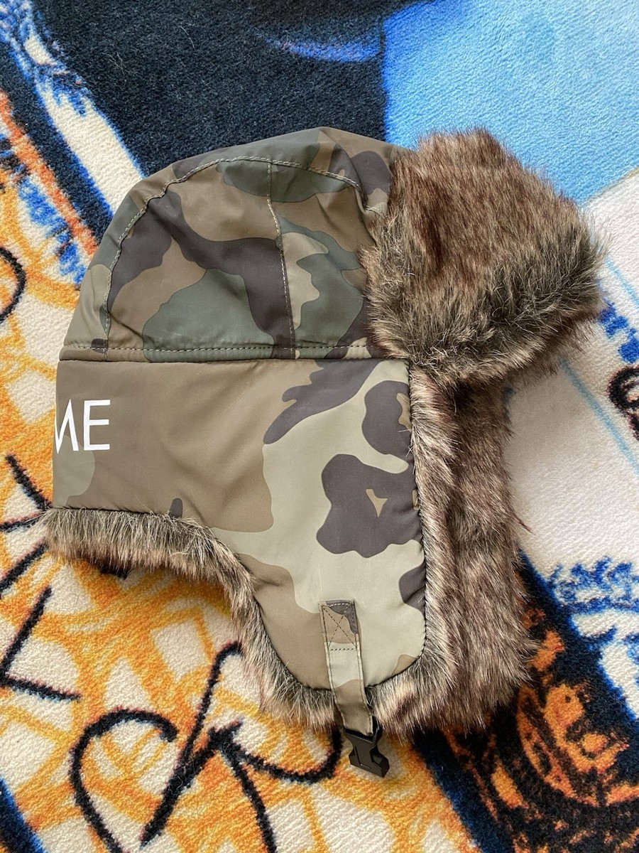 Supreme Fur lined Trooper hat Reflective Camo Fw18 2018 | eBay Supreme Fur lined Trooper hat Reflective Camo Fw18 2018 | eBay