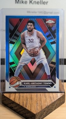 2023-24 Topps Chrome - Karl-Anthony Towns #105 Blue Refractor /75