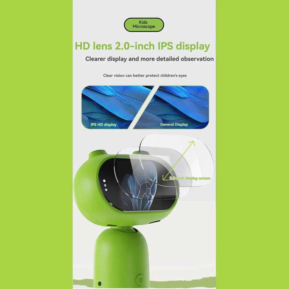 Digital Microscope Handheld Microscope with 2inch IPS Screen 1000X Portable5608