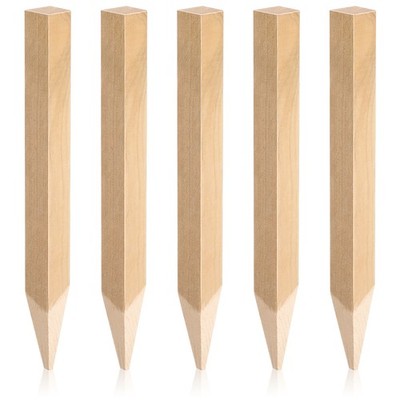 5Pcs Multi-purpose Wooden Stakes for Garden and Construction Use