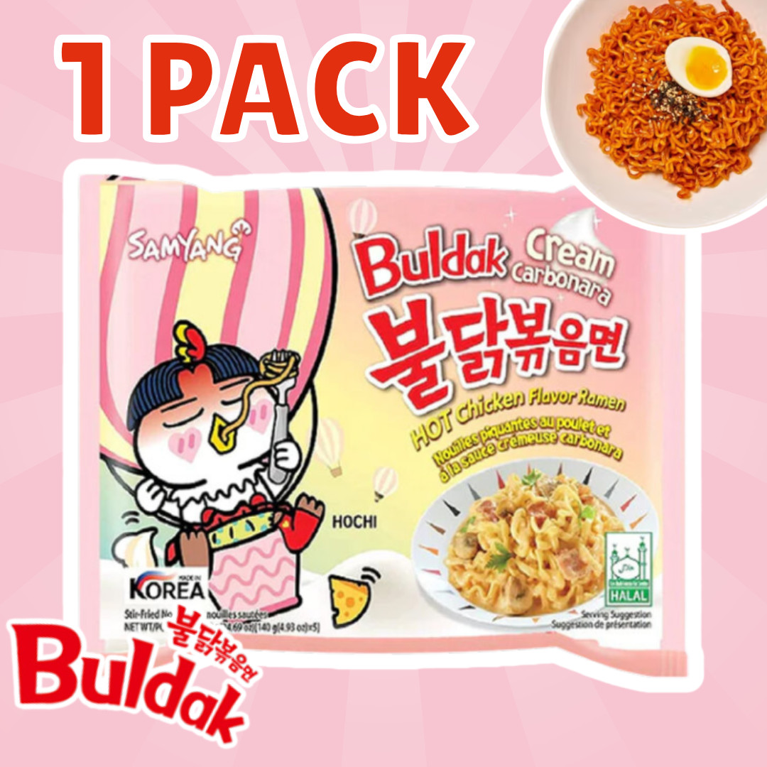 1x Samyang Buldak Creamy Carbonara Instant Nudeln – 1x130g, Creamiger