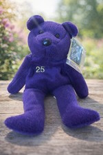 Salvinos Bamm Beanos Mark McGwire 25 Purple Bear Plush Stuffed Animal 1998