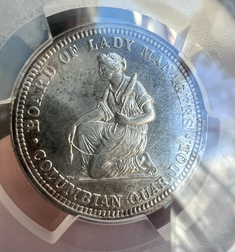 1893 Isabella Quarter 25c Certified PCGS AU55 Very Beautiful Coin - Image 3 of 4