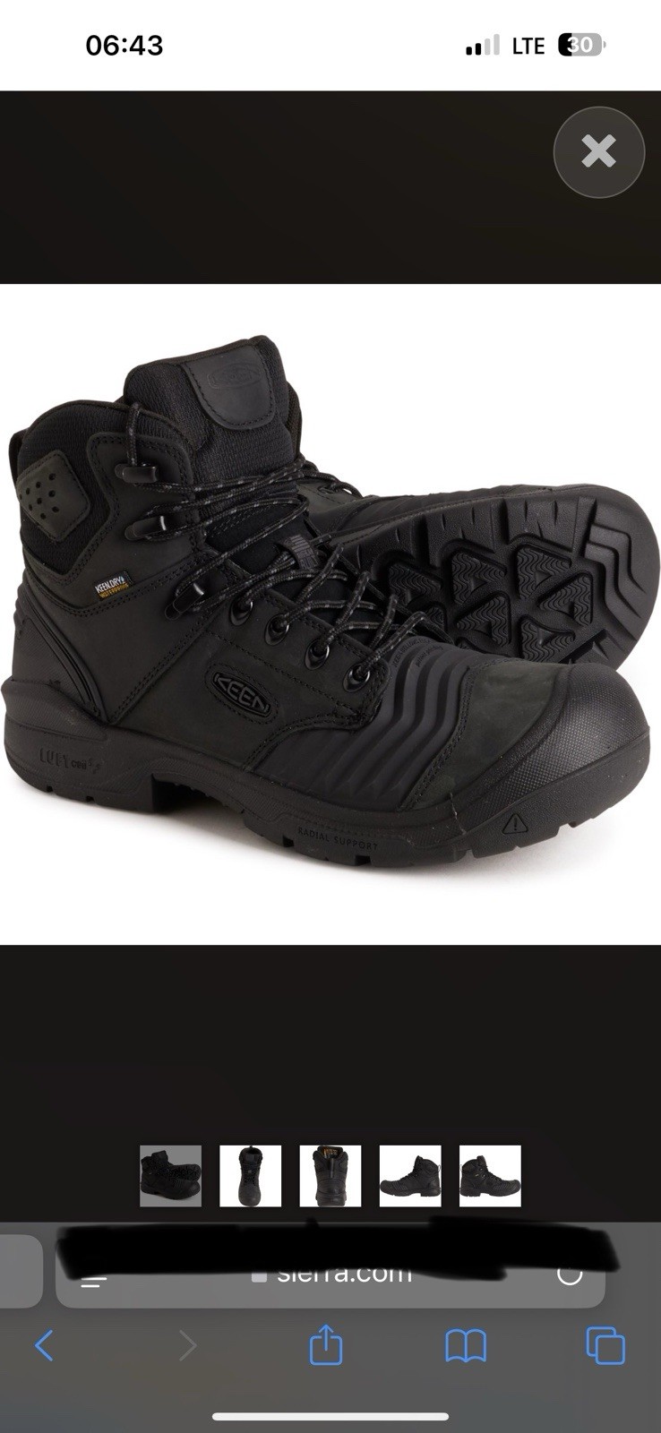 Stivali nuovi Keen Utility da uomo taglia 9 M (D) Portland KBF 6” WP punta in carbonio 1024573