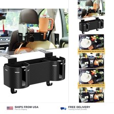 Car Headrest Backseat Cup Holder 3.7", Seat Back Organizer with Hooks
