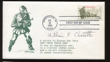 William R. Charette US Navy Korean War MOH Recipient  Signed Cover DC3860