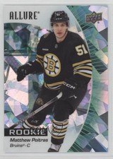 2023-24 Upper Deck Allure Rookies Green Rainbow 19/99 Matthew Poitras #120 1qh9