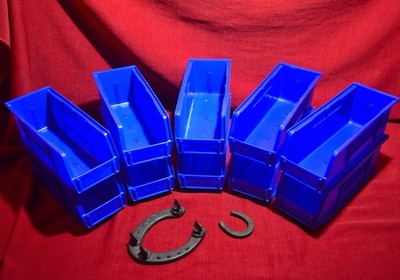 U-LINE (10 PK) LARGE 11'' x 4''x4''PLASTIC STORAGE CONTAINER STACKABLE SMALL PARTS