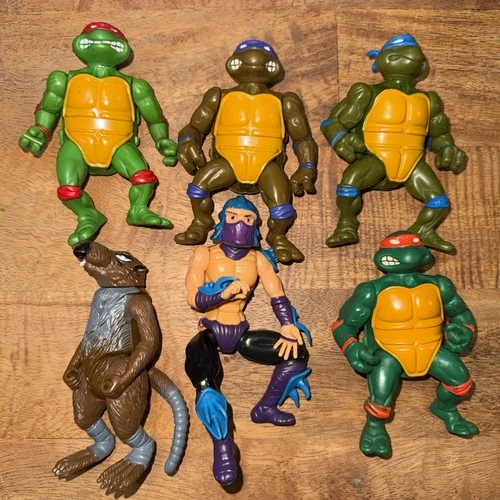 1988 Teenage Mutant Ninja Turtles TMNT Original Set Splinter Shredder Lot Of 6 B