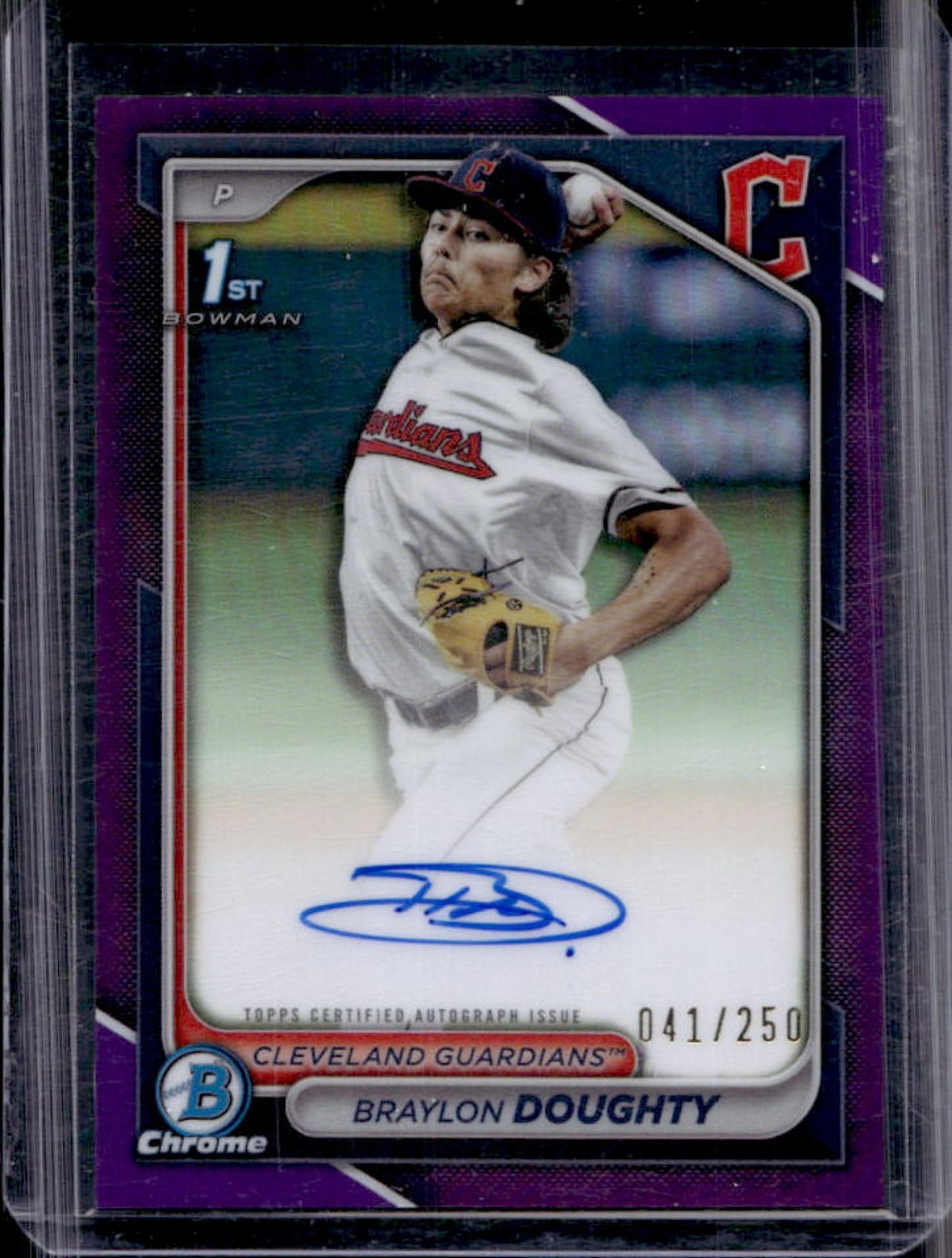 2024 Bowman Draft Braylon Doughty Chrome Auto Purple Refractor 1st #/250