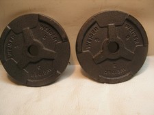 2 X Weider Standard Weights 5 Pounds with cen...