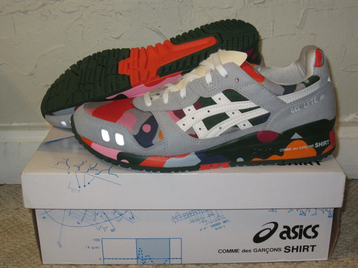 Comme Des Garçons SHIRT x ASICS Gel Lyte 3 Colorful Camo for Sale