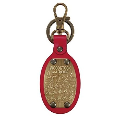 Ushikubo Kogei PEANUTS Leather Keychain, Woodstock
