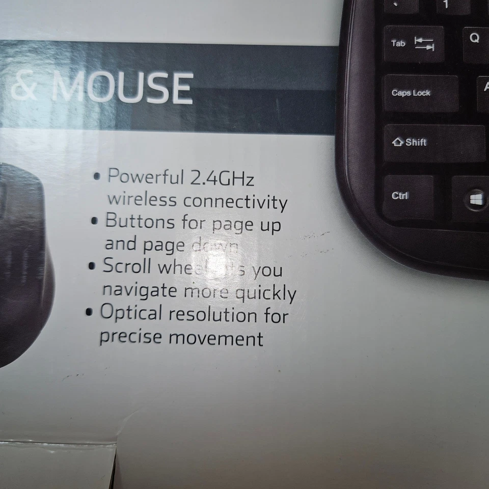 onn. Wireless Keyboard and Mouse Combo, 5-Button Mouse, Nano Receiver dongle - Image 4 of 4