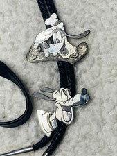 Native American Zuni Dylan Poblano Goofy Searching For Pluto Sterling Bolo Tie