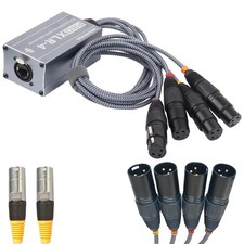 Efficient Organized 4 Channels 3-Pin XLR Snake Box Extender for Stage Lightin...