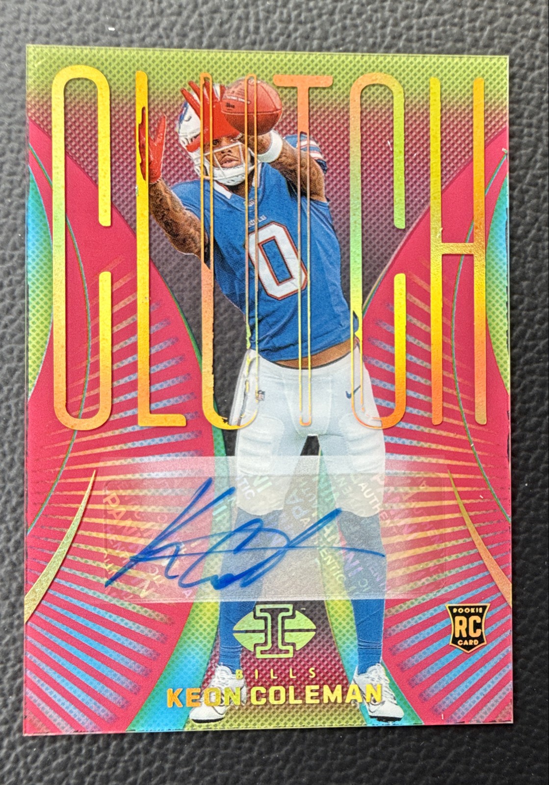 Keon Coleman Panini Illusions Clutch #5 Signature-Signature-Pink