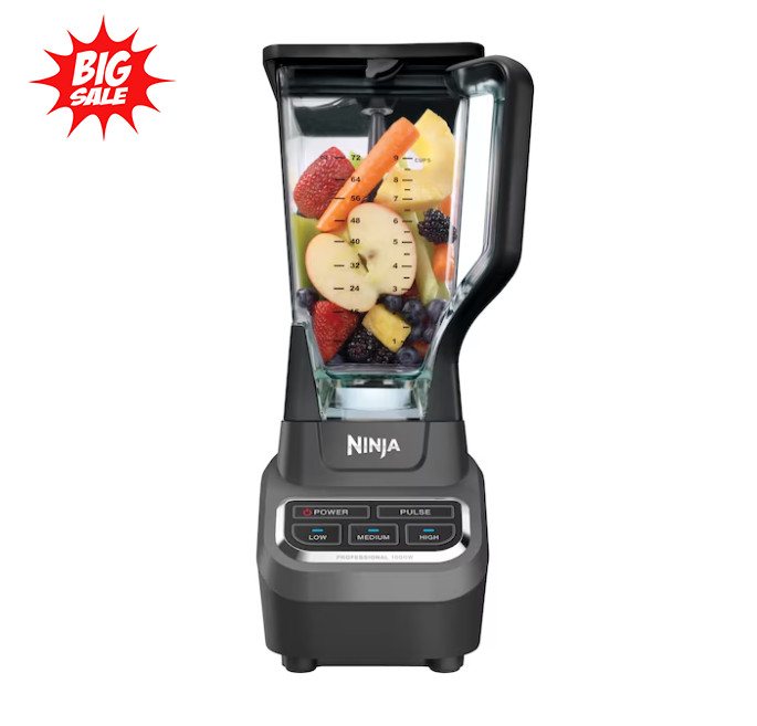 SALE! Ninja Professional XL 72-oz 4-Speed Countertop Blender (Black/Silver)
