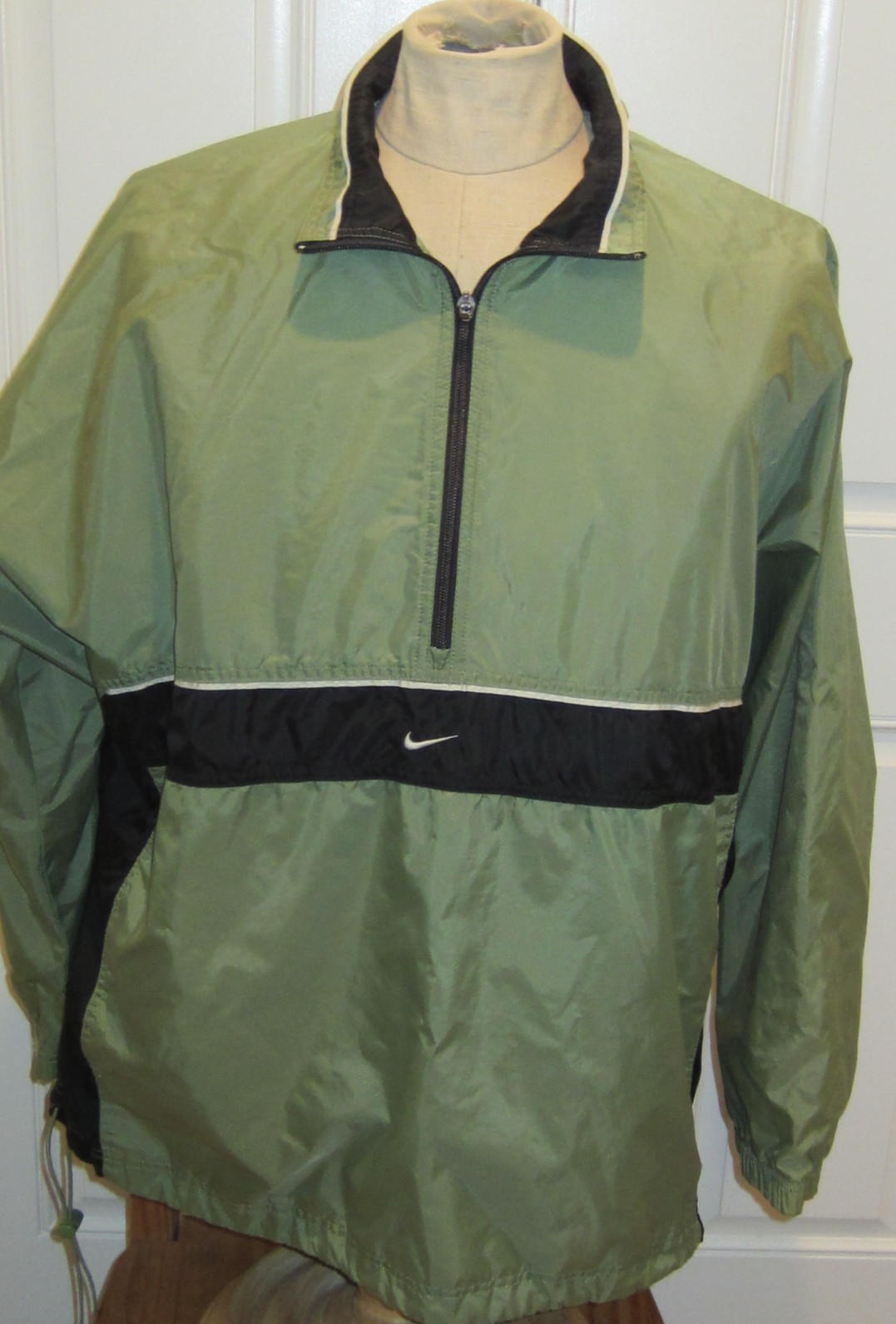 Large Nike Green Pullover Half Zip Windbreaker - image 2