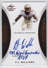 2015 Leaf Trinity Signatures PJ Williams #TS-PJW Auto 0s3