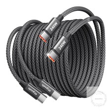 240W USB C to USB C Cable 10ft, 2-Pack, Super Fast Charging Type C Charger Cord