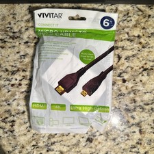 Micro HDMI to HDMI Cable - Vivitar 4K 6ft