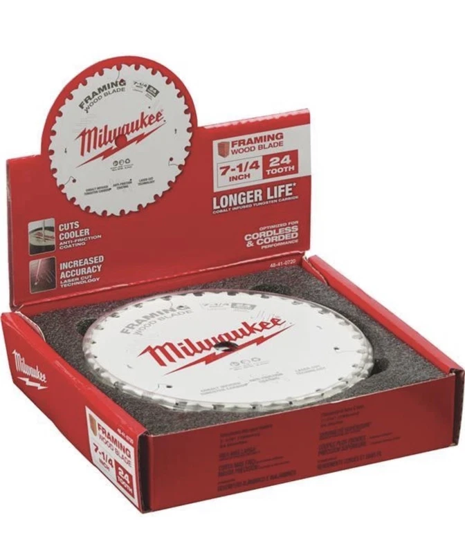 10 Milwaukee 7-1/4-inch high-performance 24-tooth framing blades