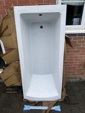 Nuie Linton Single Ended Rectangular Bath 1700 x 750mm Acrylic +Leg Set DAMAGED 