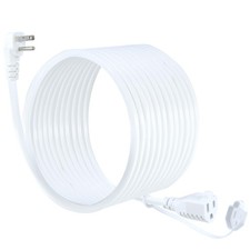 SPARKING 20ft White Outdoor Flat Extension Cord
