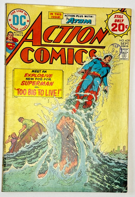 ACTION COMICS - Comic Book #439. DC Comics September 1974 No.439. VF/NM 9.0