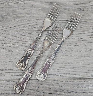 Vintage LBL Silver Plated EP Zing A800 Dinner Fork - Set of 3