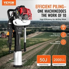 VEVOR 52cc Gas-Powered T Post Driver, 2-Stroke Engine Gasoline Fence Piling Poun