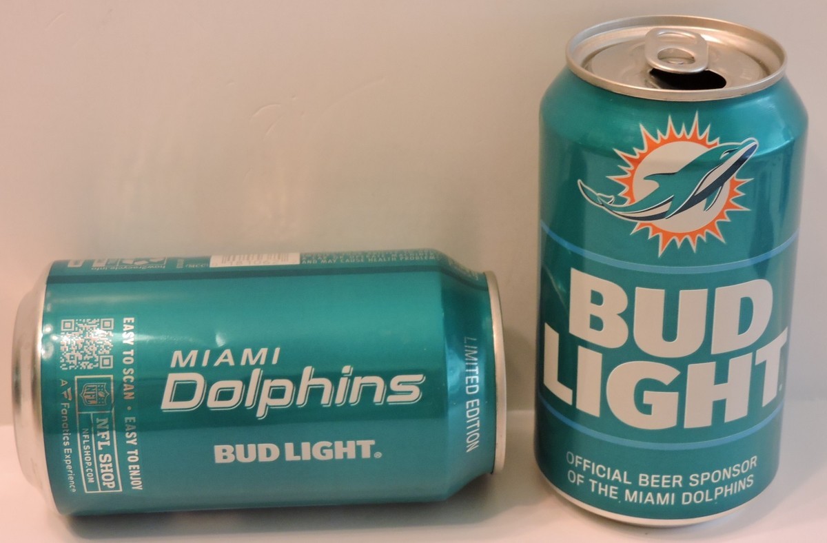 2024 MIAMI DOLPHINS BUD LIGHT LE NFL KICKOFF 12oz BEER CAN TOP