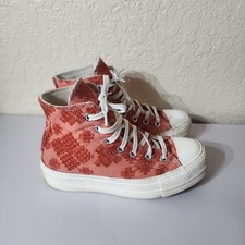 Converse Chuck Taylor All Star Lift Platform High Top Pink Embroidered A02233C 6