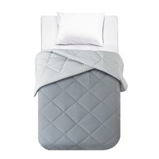 Mainstays Reversible Microfiber Comforter Grey Twin-XL - Soft, Warm, Easy Care