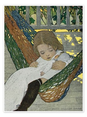 Poster ''Schlaf, Püppchen, schlaf'', 1902 - Jessie Willcox Smith