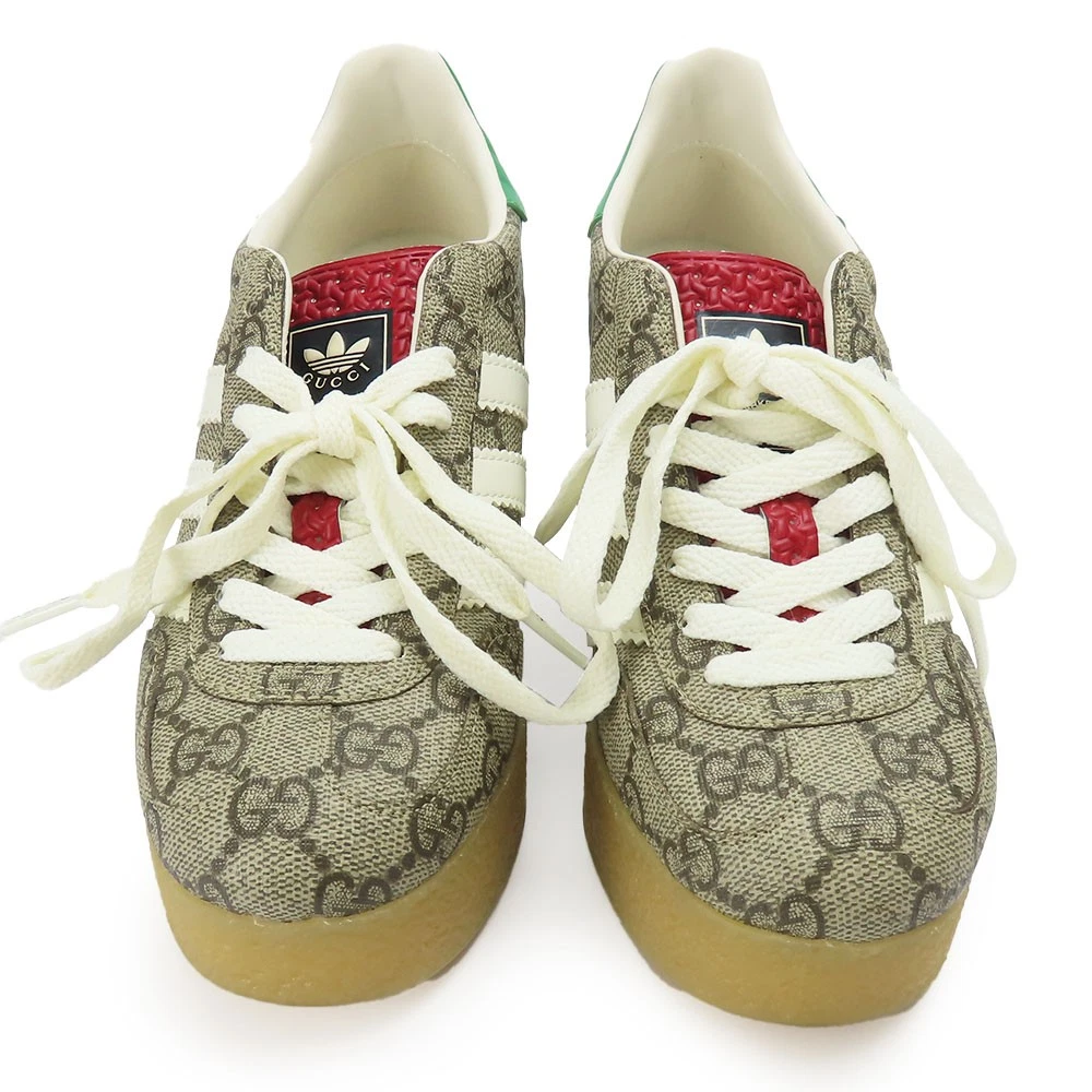 Baskets Gucci Gajeel 725655 Adidas Collaboration 34 GG Supreme toile cuir