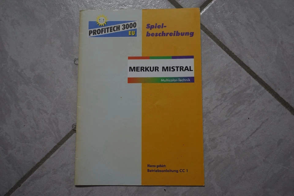 Merkur - MISTRAL - Anleitung ADP Geldspielgerät Spielautomat Beschreibung - Bild 1 von 1