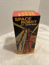 Space Robot Key Wound Motor MIB Vintage Blue