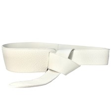 VERONICA BEARD x GAVAZZENI Womens Londra Leather Wrap Belt White MSRP 180