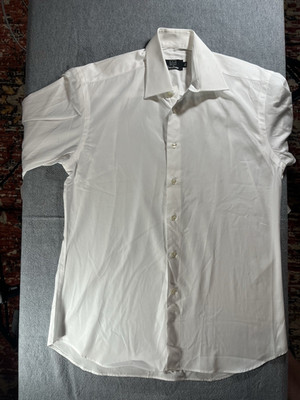 Ike Behar For Neiman Marcus Men's Luxury Dress Shirt Size 15.5L 100% Cotton