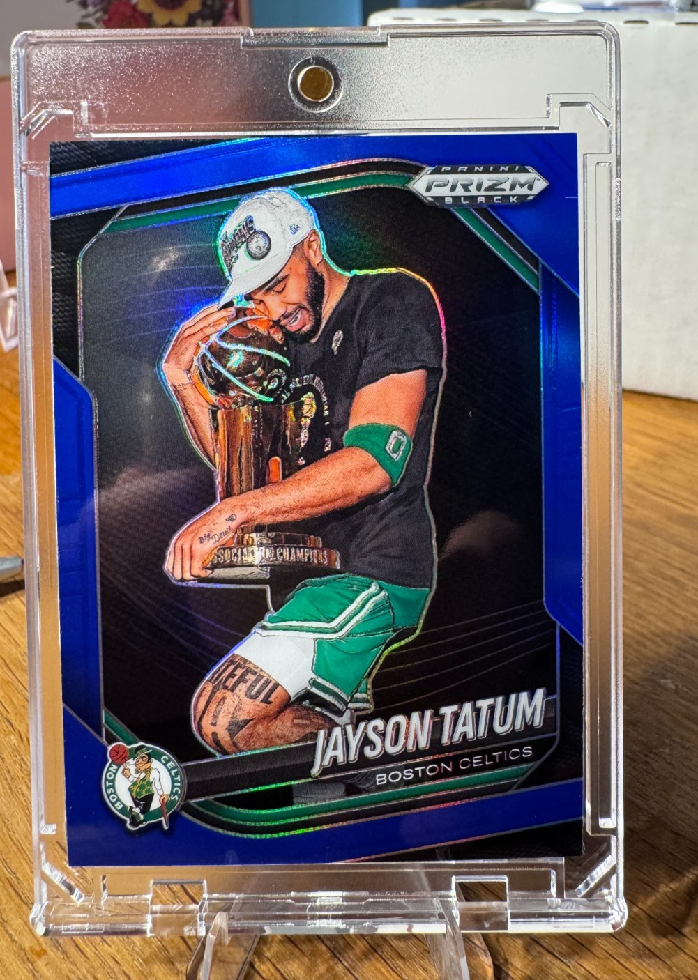 JAYSON TATUM 2024-25 PANINI PRIZM BLACK TRUE BLUE 83/199 CELTICS GEM IT!!!
