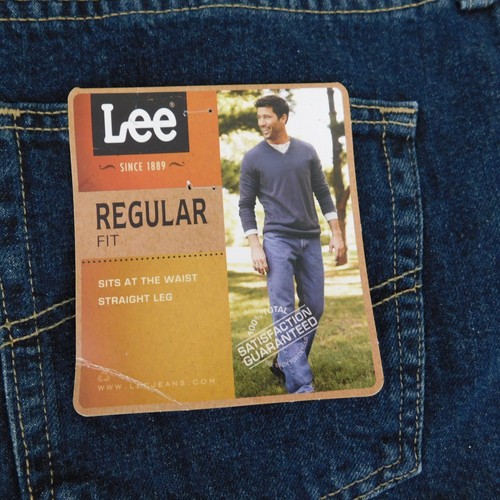 Lee Men's Regular Fit Straight Leg Jeans 40x30 Quartz Stone Wash #4168 - Picture 4 of 11