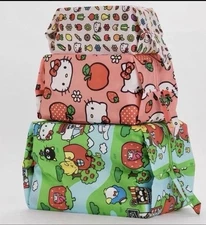 NEW! Baggu “HELLO KITTY & FRIENDS” 3D ZIP SET, Recycled Nylon, SOLD OUT & RARE!!