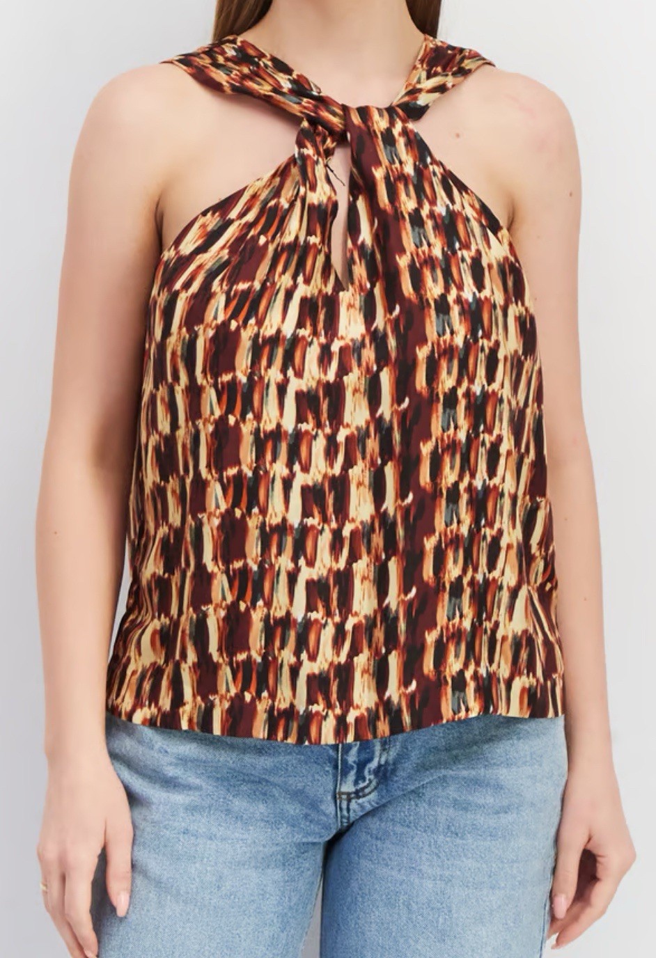 Joie Women's Yellow Silk Malta Halter Blouse Top Size L $198 Lightweight Gold