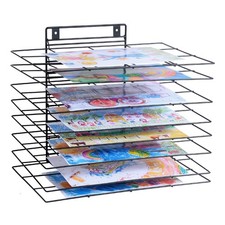 Premium Iron Art Drying Rack with 8 Removable Shelves for Classroom - 16.1 x ...