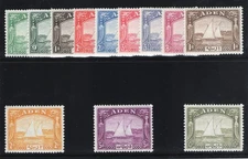 Aden 1937 KGVI "Dhows" set complete (white gum) superb MNH. SG 1-12. Sc 1-12.